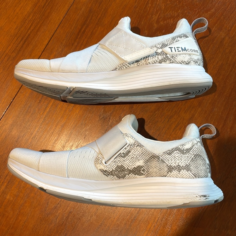 TIEM white Latus Do-It-All Trainer sneakers - Ivory Snake - size 9.5 - Picture 5 of 12